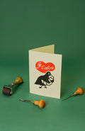 Pigeon croissant A5 card