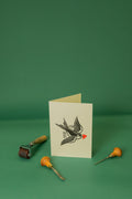Swallow heart A5 card