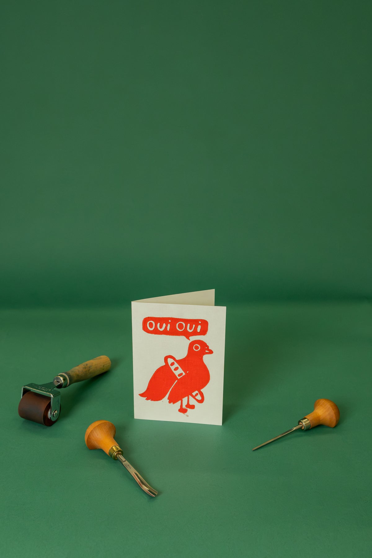 Pigeon baguette A6 card