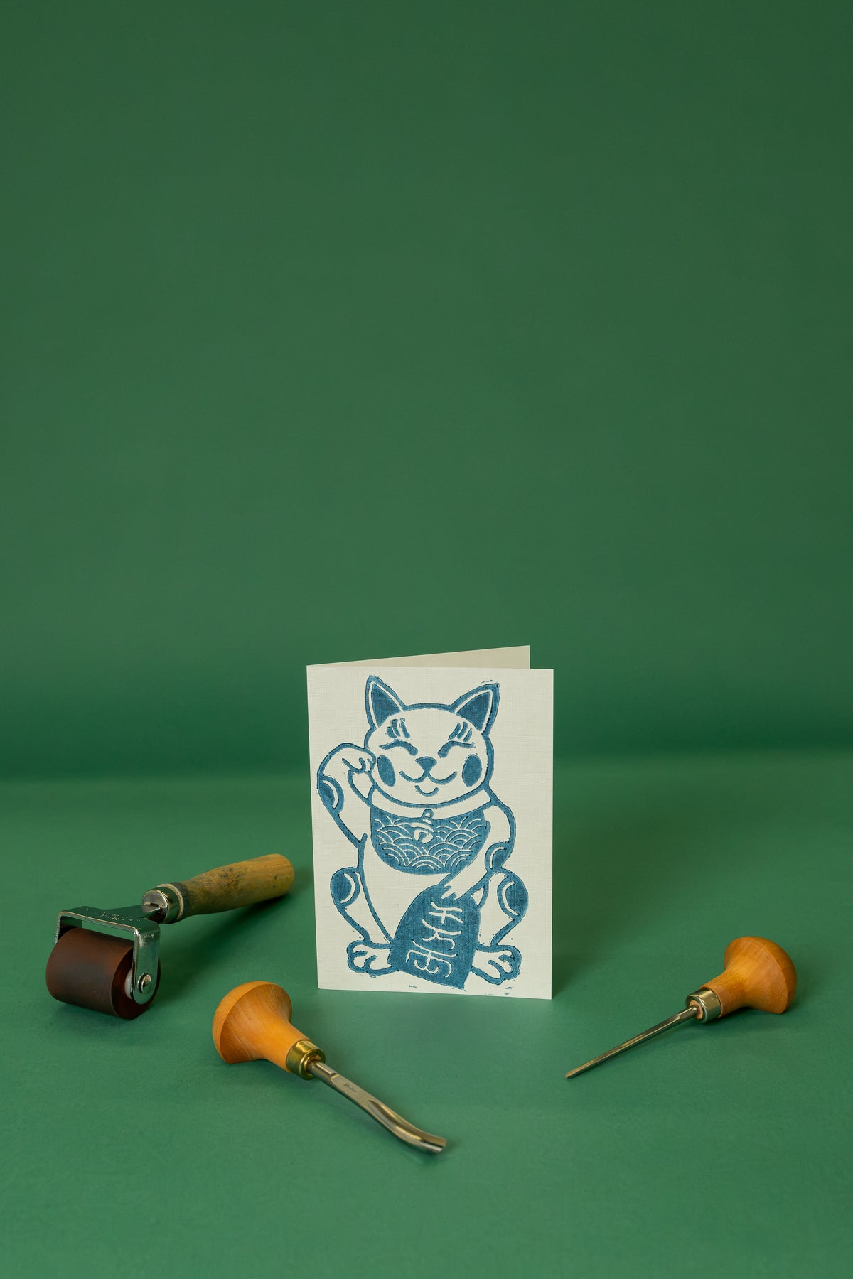 Lucky cat (Maneki Neko) A6 card