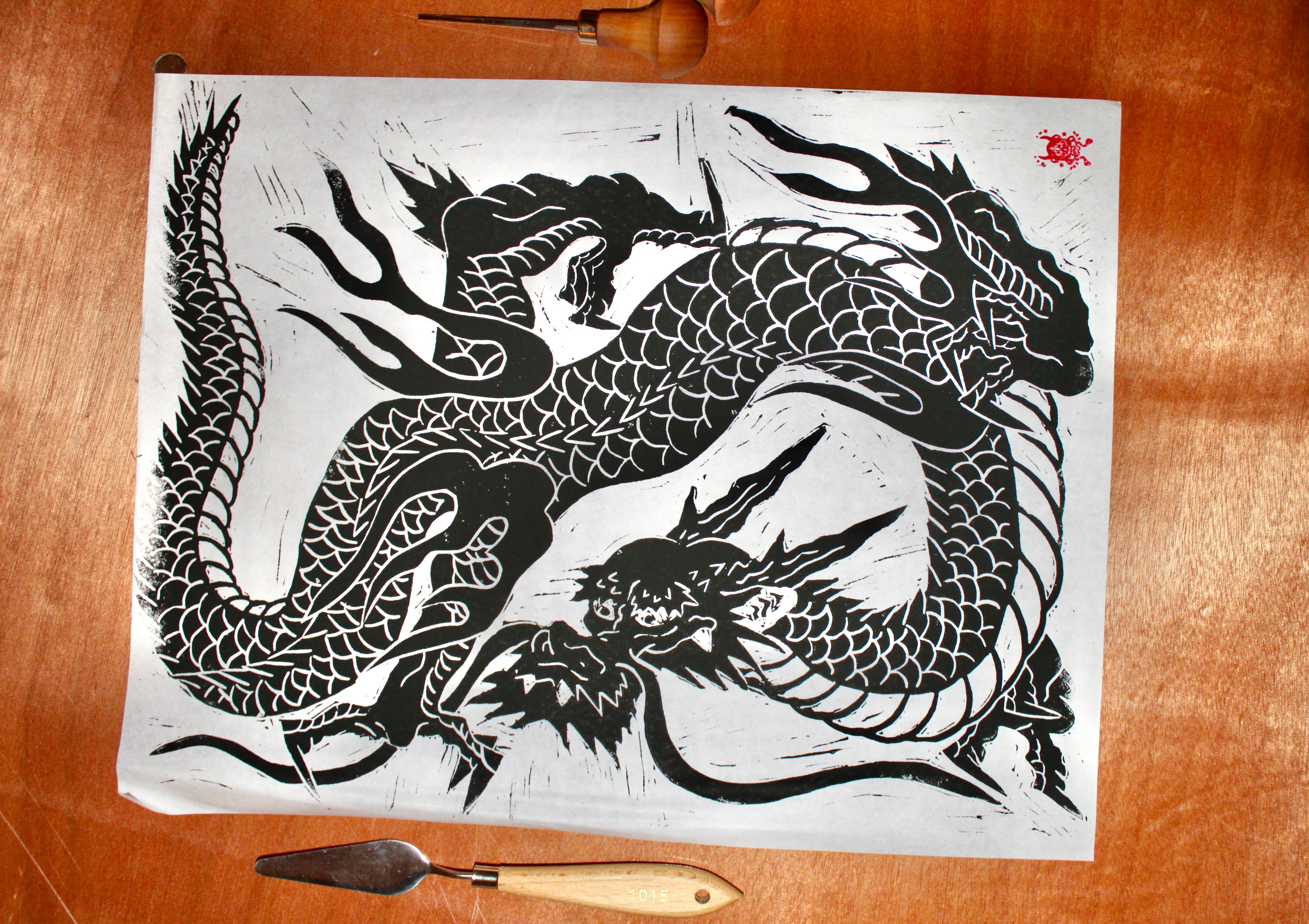 Dragon A3 print